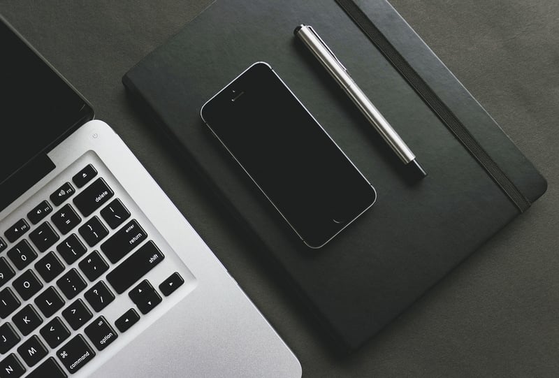 Person working on a laptop